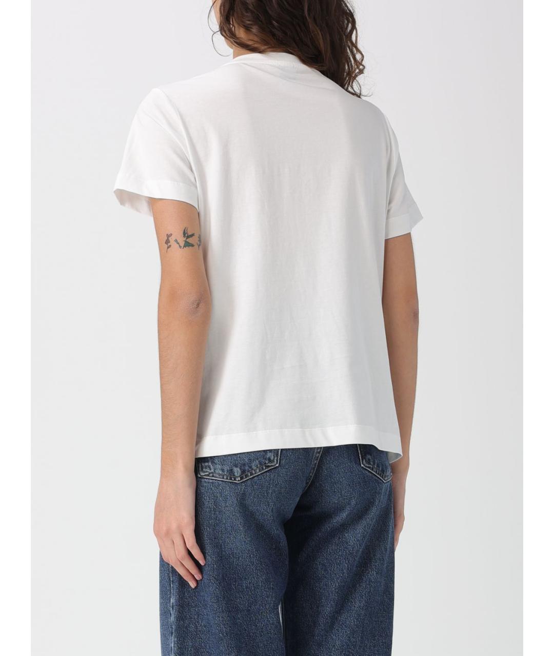 PINKO Белая хлопковая футболка, фото 2