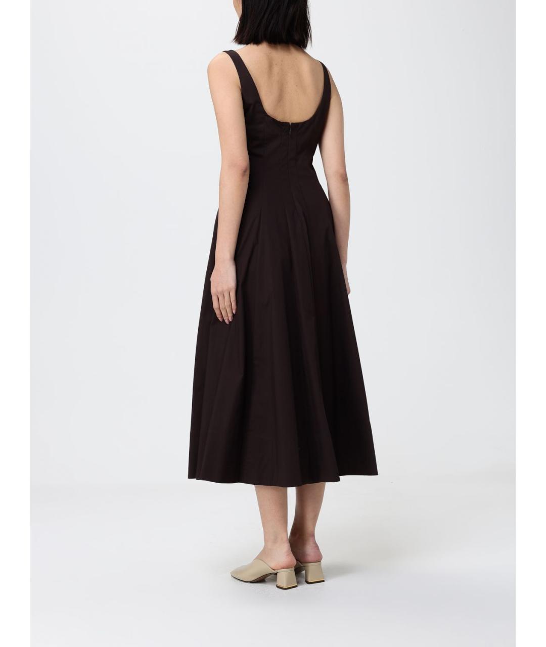 STAUD Коричневое повседневное платье, фото 2