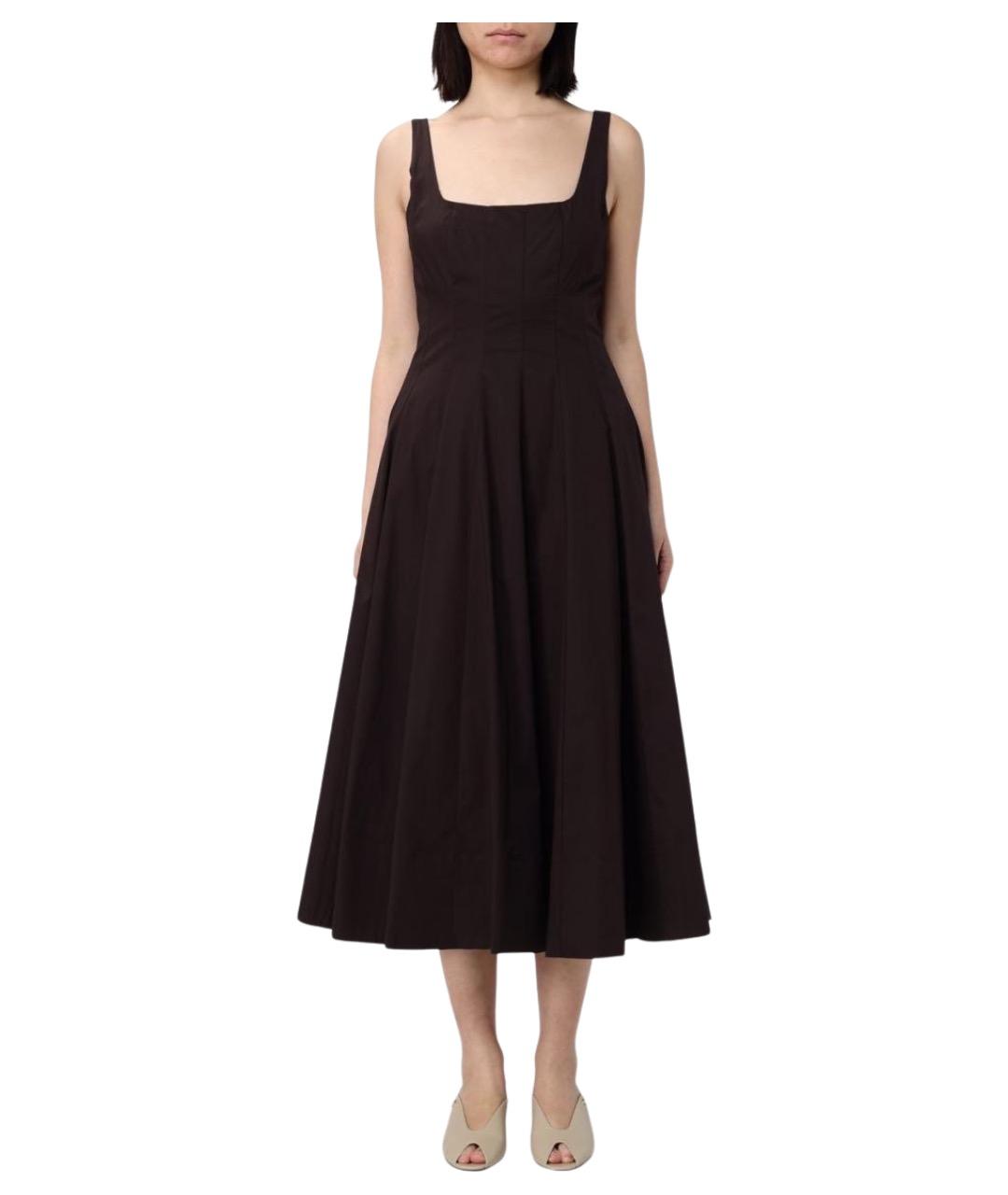 STAUD Коричневое повседневное платье, фото 1