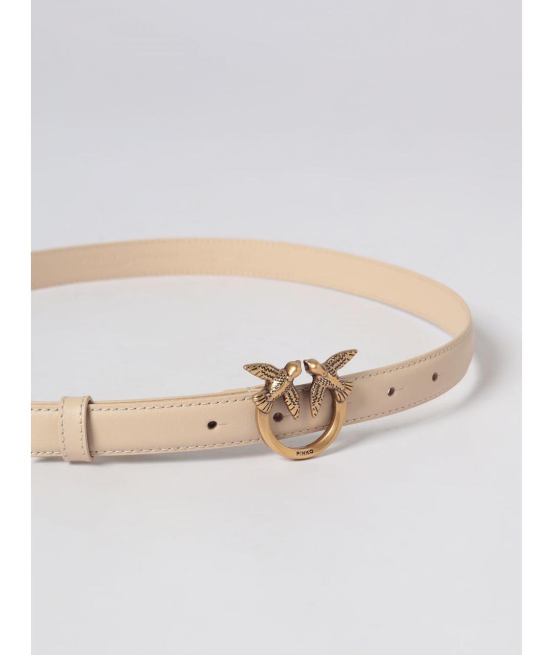 PINKO Бежевый кожаный ремень, фото 2