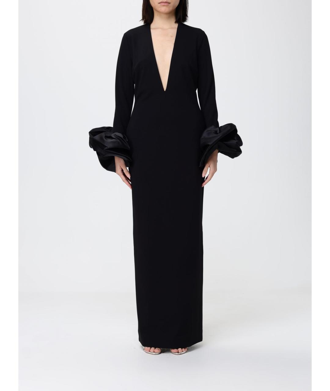 SOLACE LONDON Черное полиэстеровое вечернее платье, фото 4
