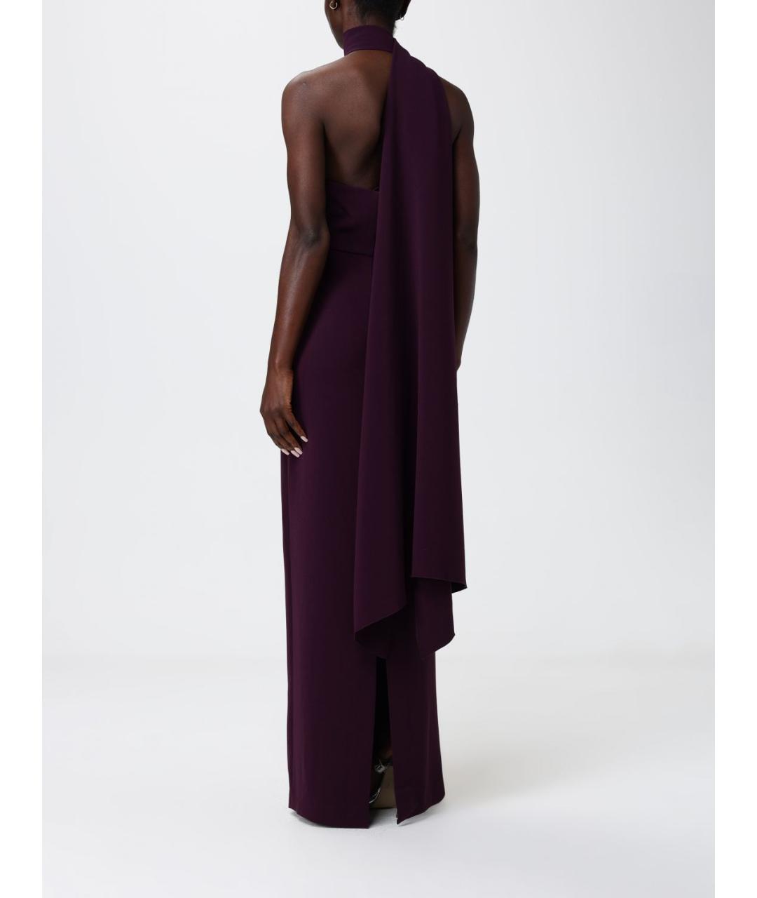 SOLACE LONDON Фиолетовое полиэстеровое вечернее платье, фото 2