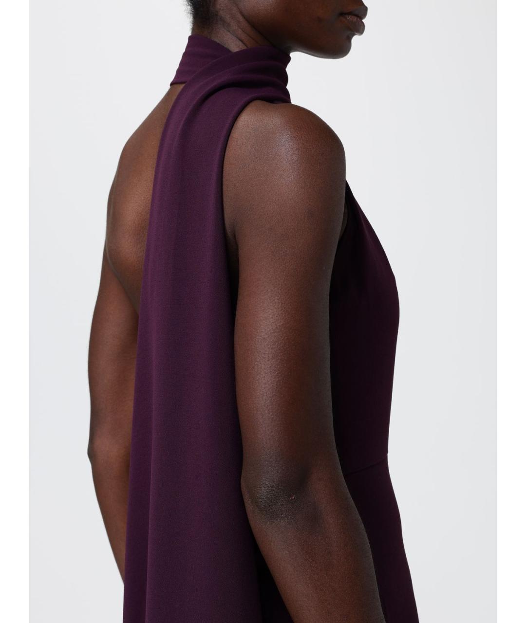 SOLACE LONDON Фиолетовое полиэстеровое вечернее платье, фото 3
