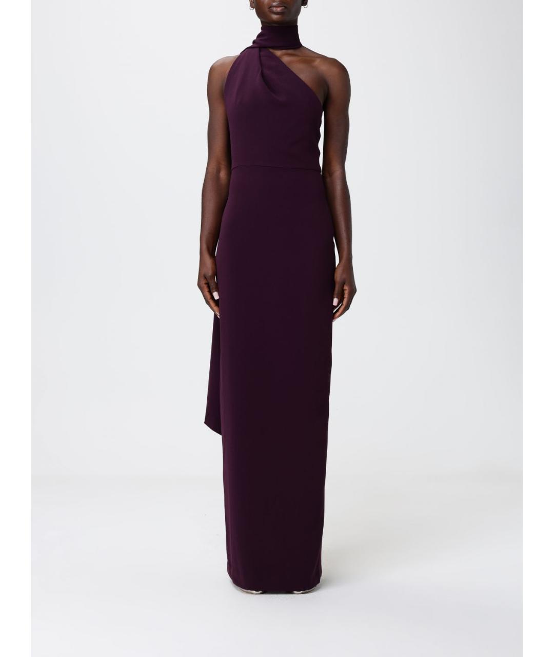 SOLACE LONDON Фиолетовое полиэстеровое вечернее платье, фото 4
