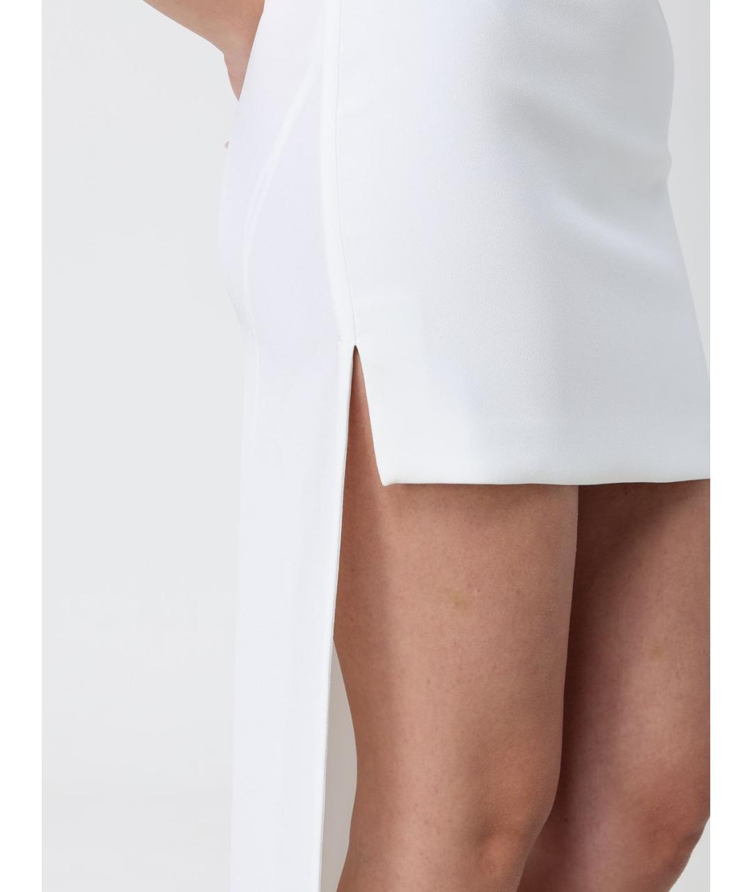 ELISABETTA FRANCHI Белое вискозное вечернее платье, фото 3