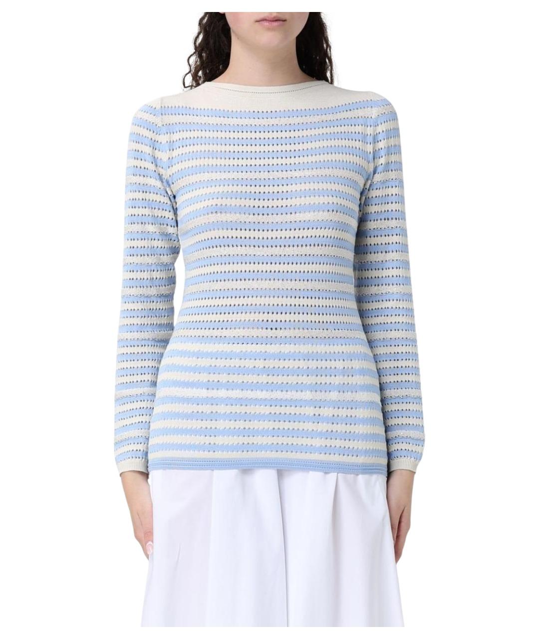 FABIANA FILIPPI Голубой хлопковый джемпер / свитер, фото 1