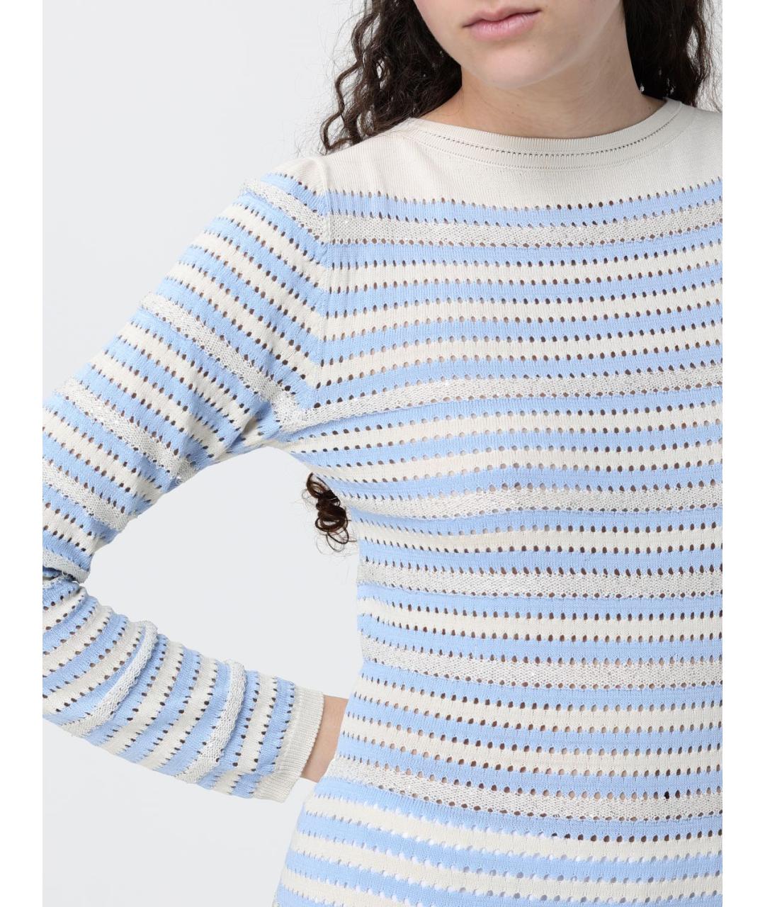 FABIANA FILIPPI Голубой хлопковый джемпер / свитер, фото 3