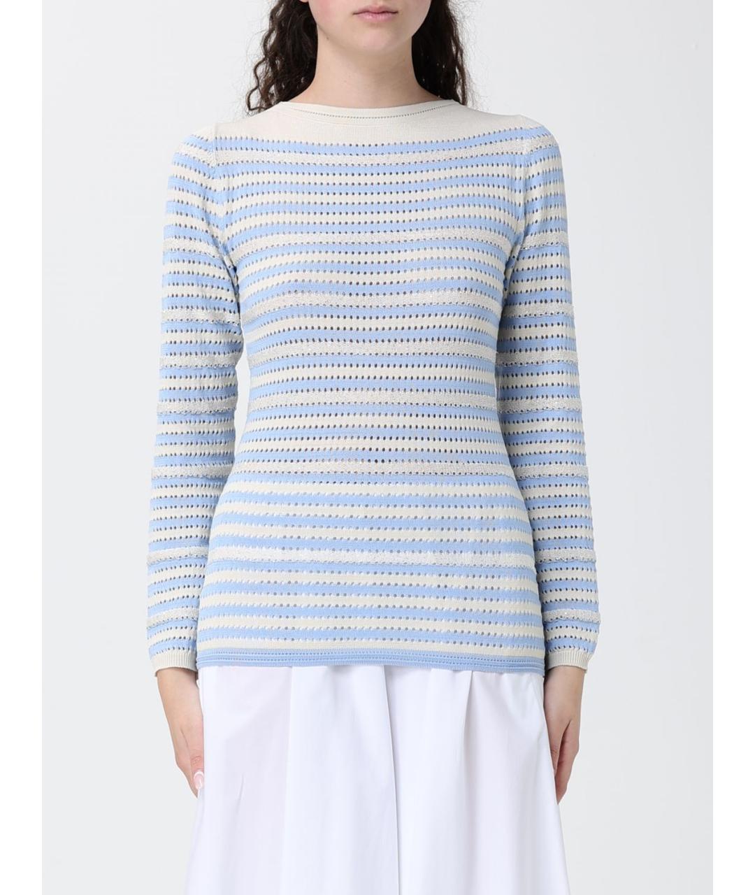 FABIANA FILIPPI Голубой хлопковый джемпер / свитер, фото 4