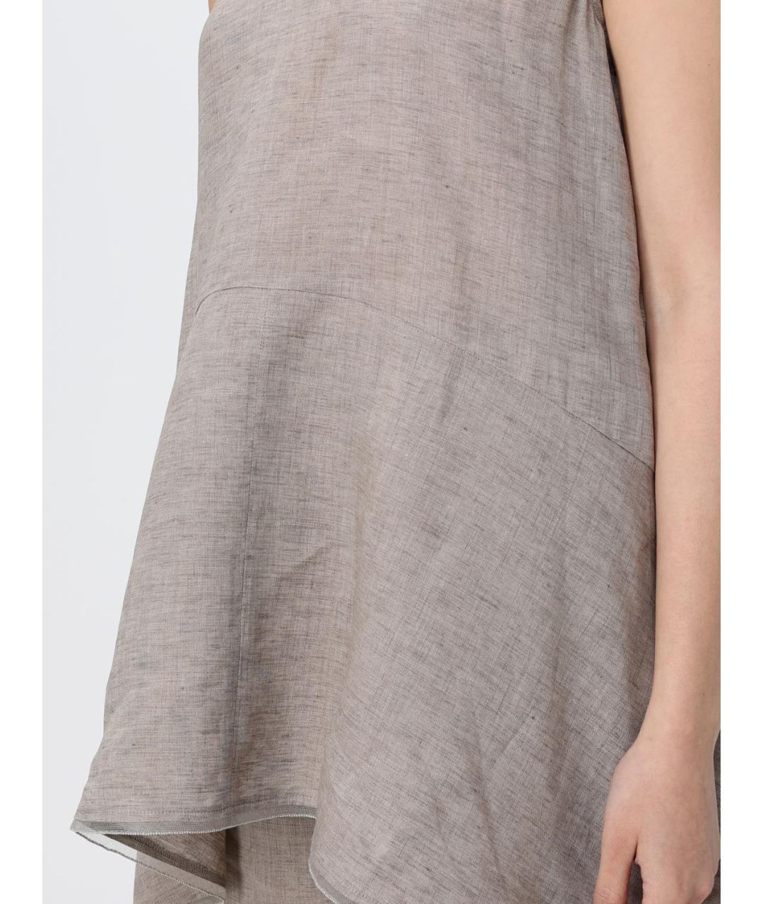 FABIANA FILIPPI Серая льняная майка, фото 3