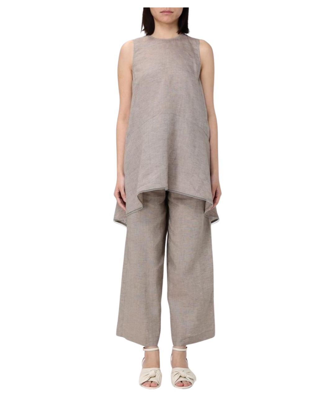 FABIANA FILIPPI Серая льняная майка, фото 1