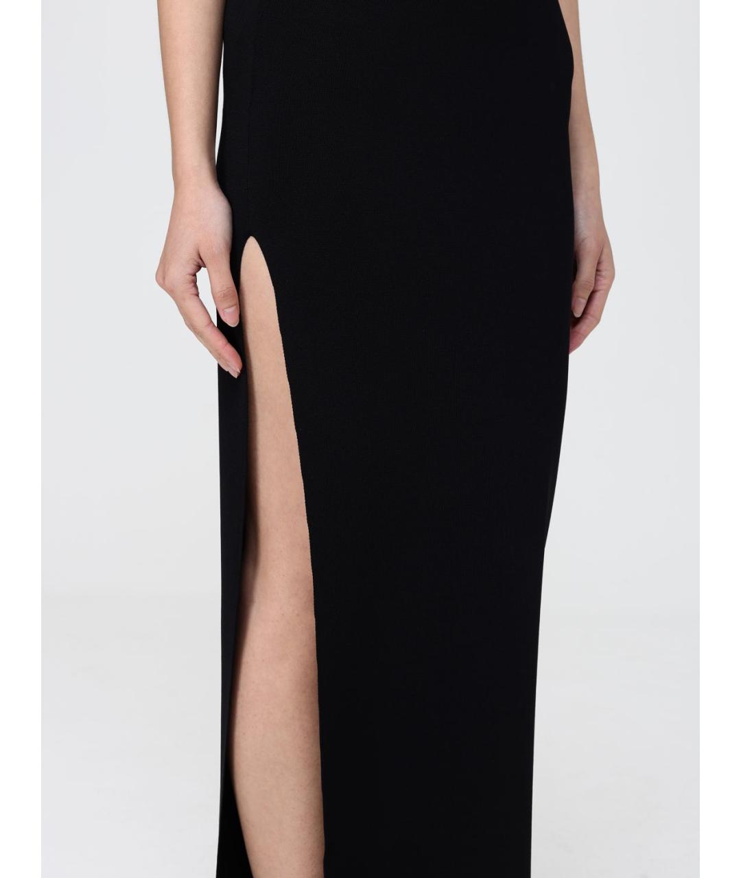 ELISABETTA FRANCHI Черное вискозное платье, фото 3