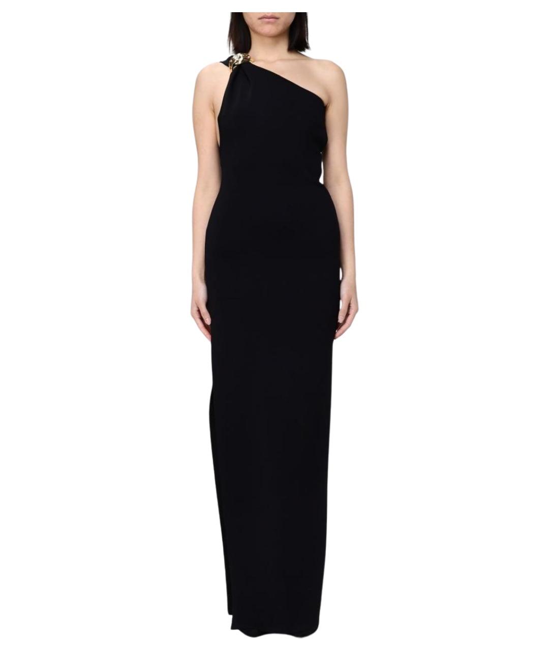 ELISABETTA FRANCHI Черное вискозное платье, фото 1