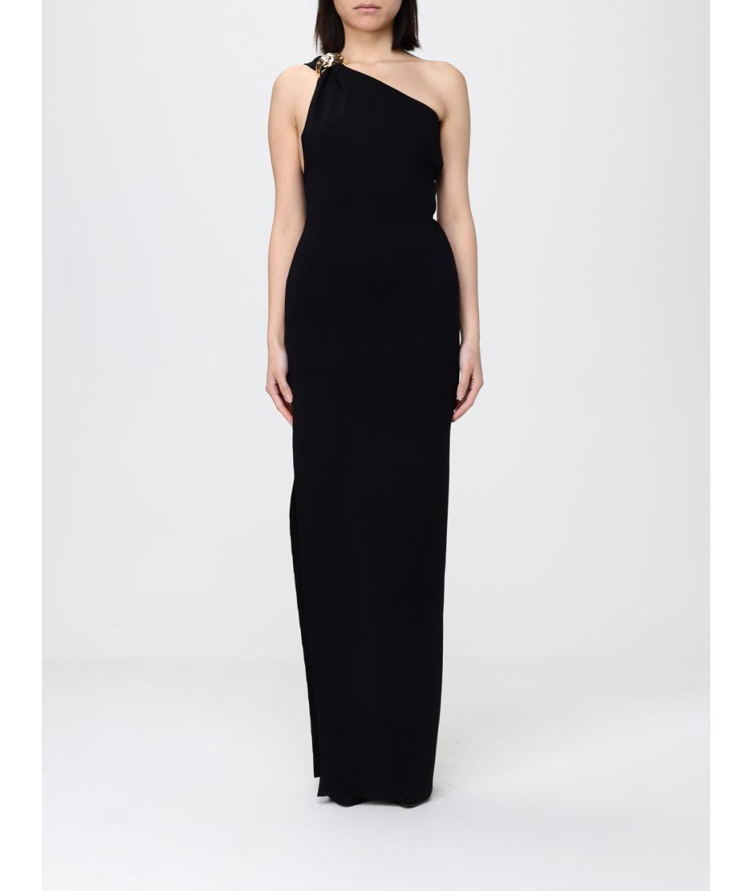 ELISABETTA FRANCHI Черное вискозное платье, фото 4