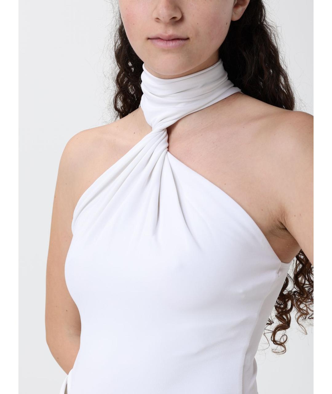 ELISABETTA FRANCHI Бежевая вискозная майка, фото 4