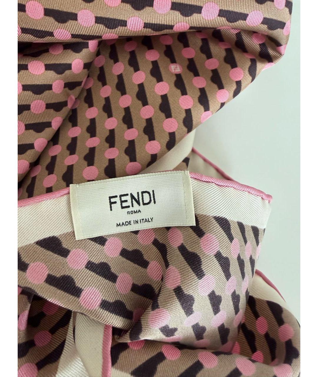 FENDI Мульти шелковый платок, фото 2