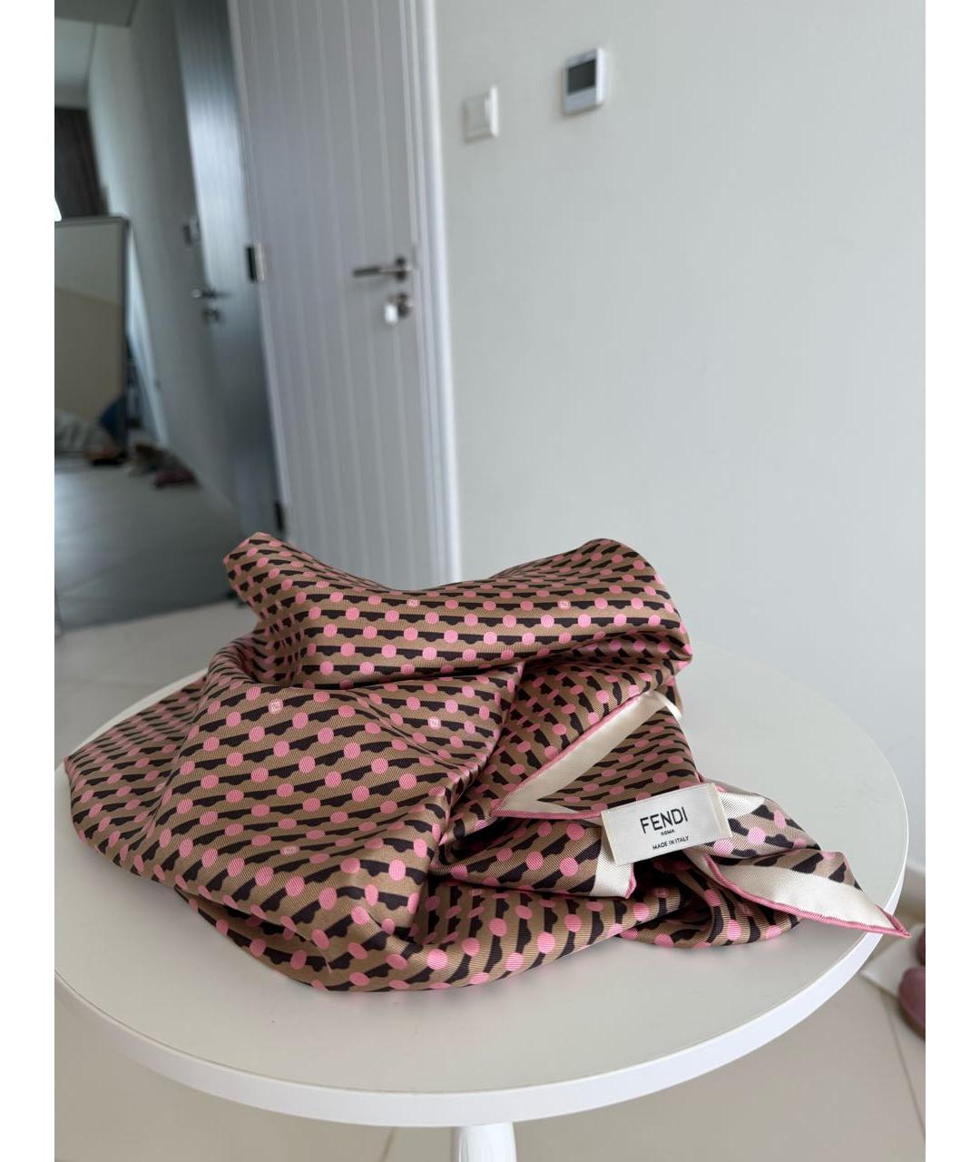 FENDI Мульти шелковый платок, фото 4