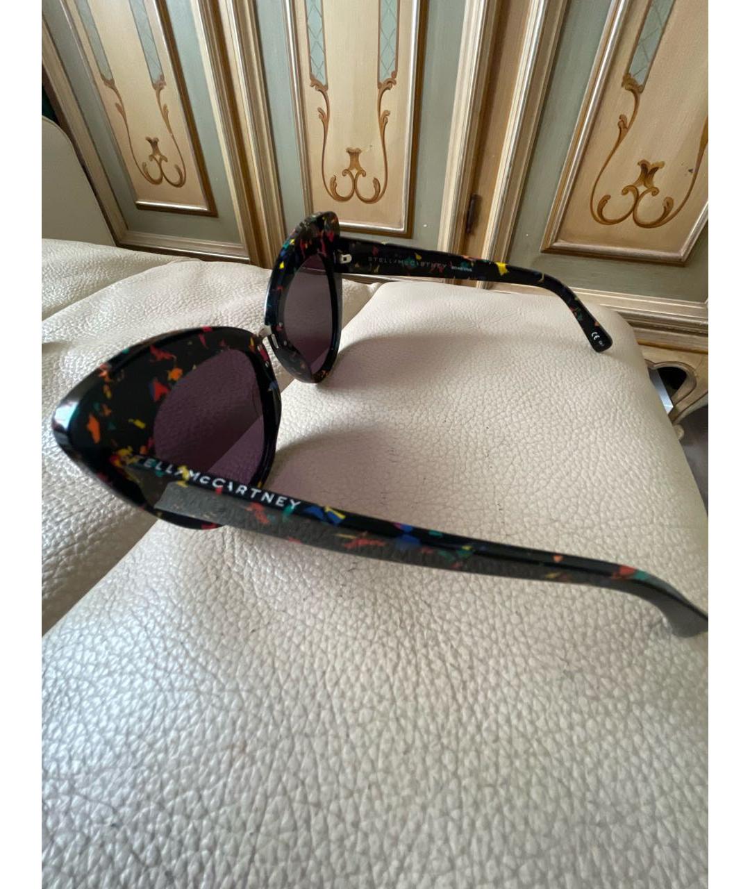 STELLA MCCARTNEY Черные пластиковые солнцезащитные очки, фото 3