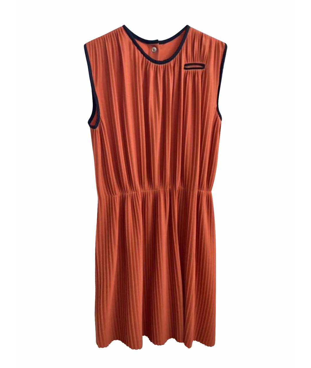 MARNI Оранжевое шерстяное повседневное платье, фото 1