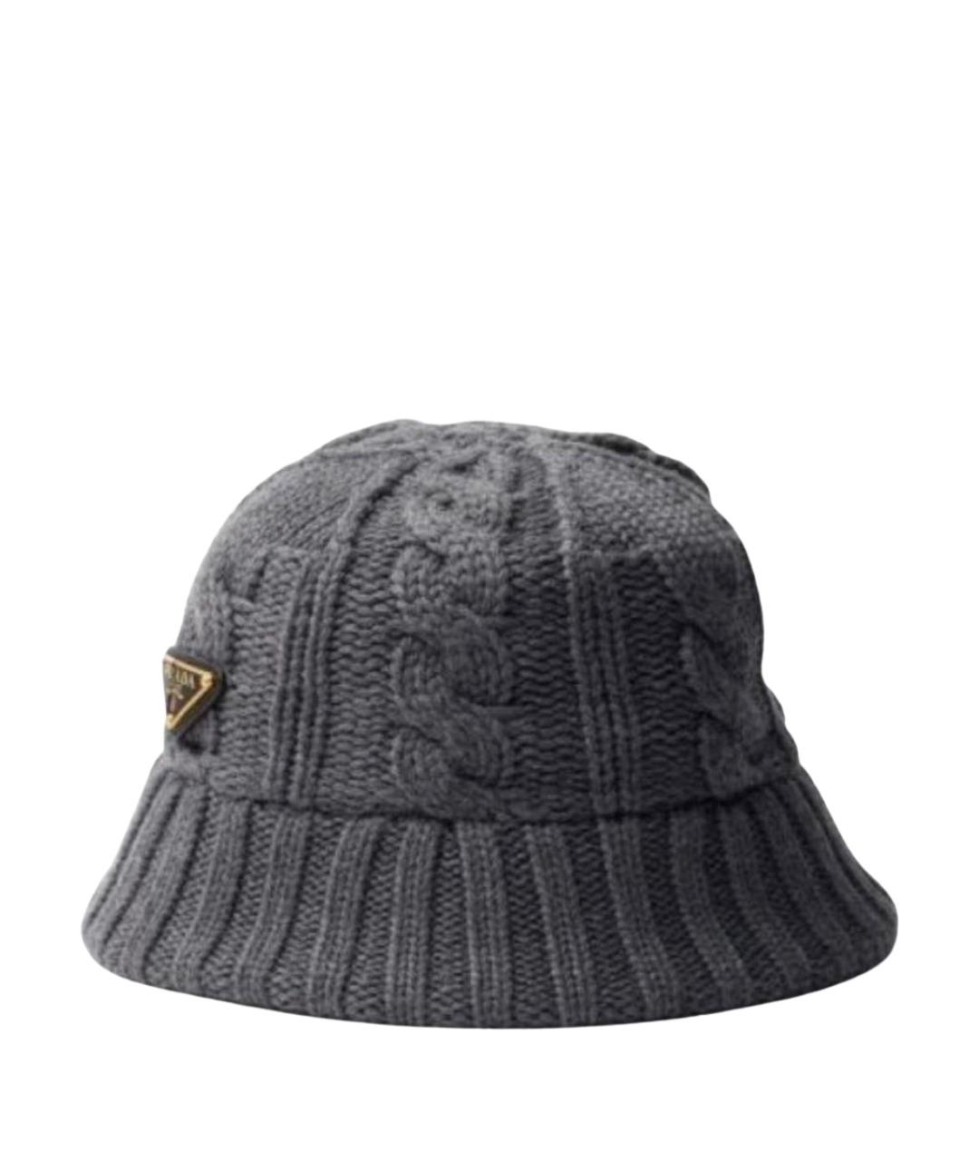 PRADA Серая шерстяная панама, фото 1