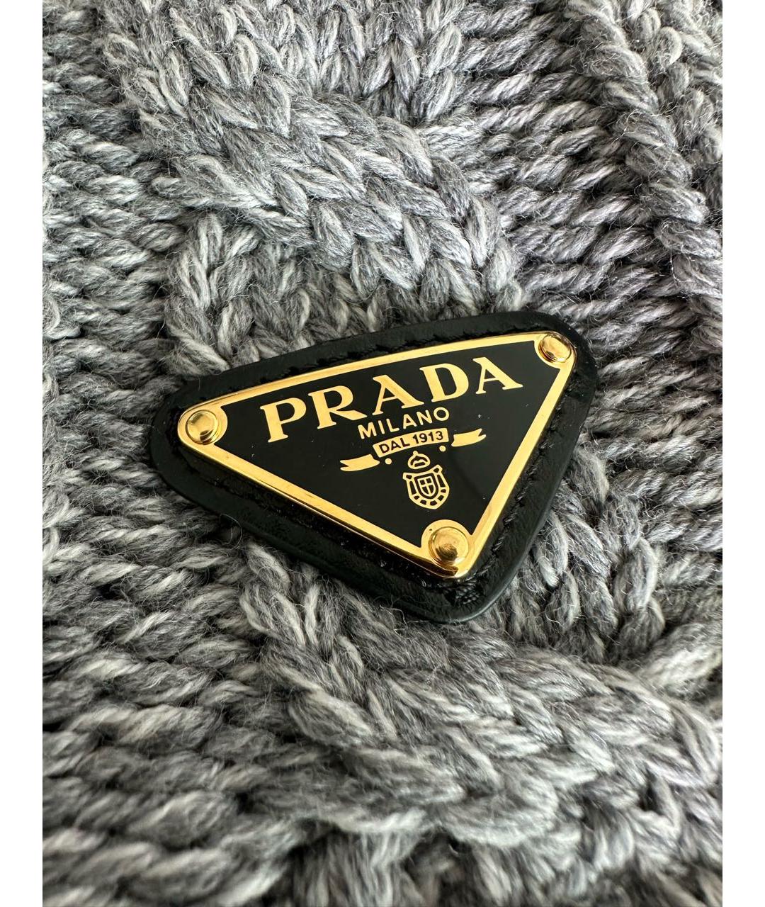 PRADA Серая шерстяная панама, фото 5