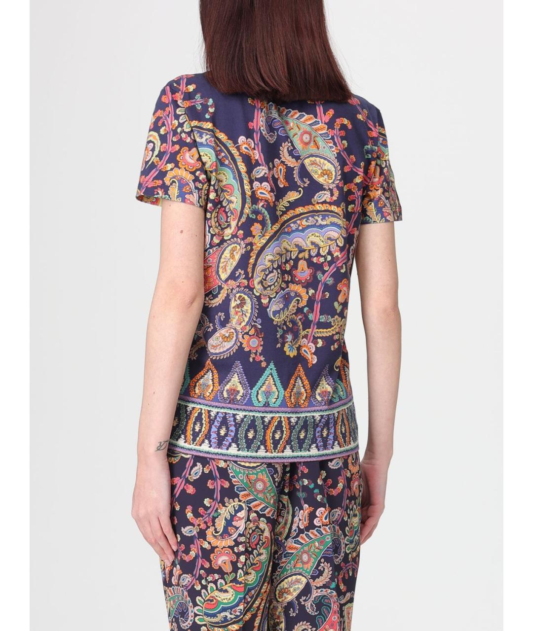 ETRO Мульти хлопковая футболка, фото 2