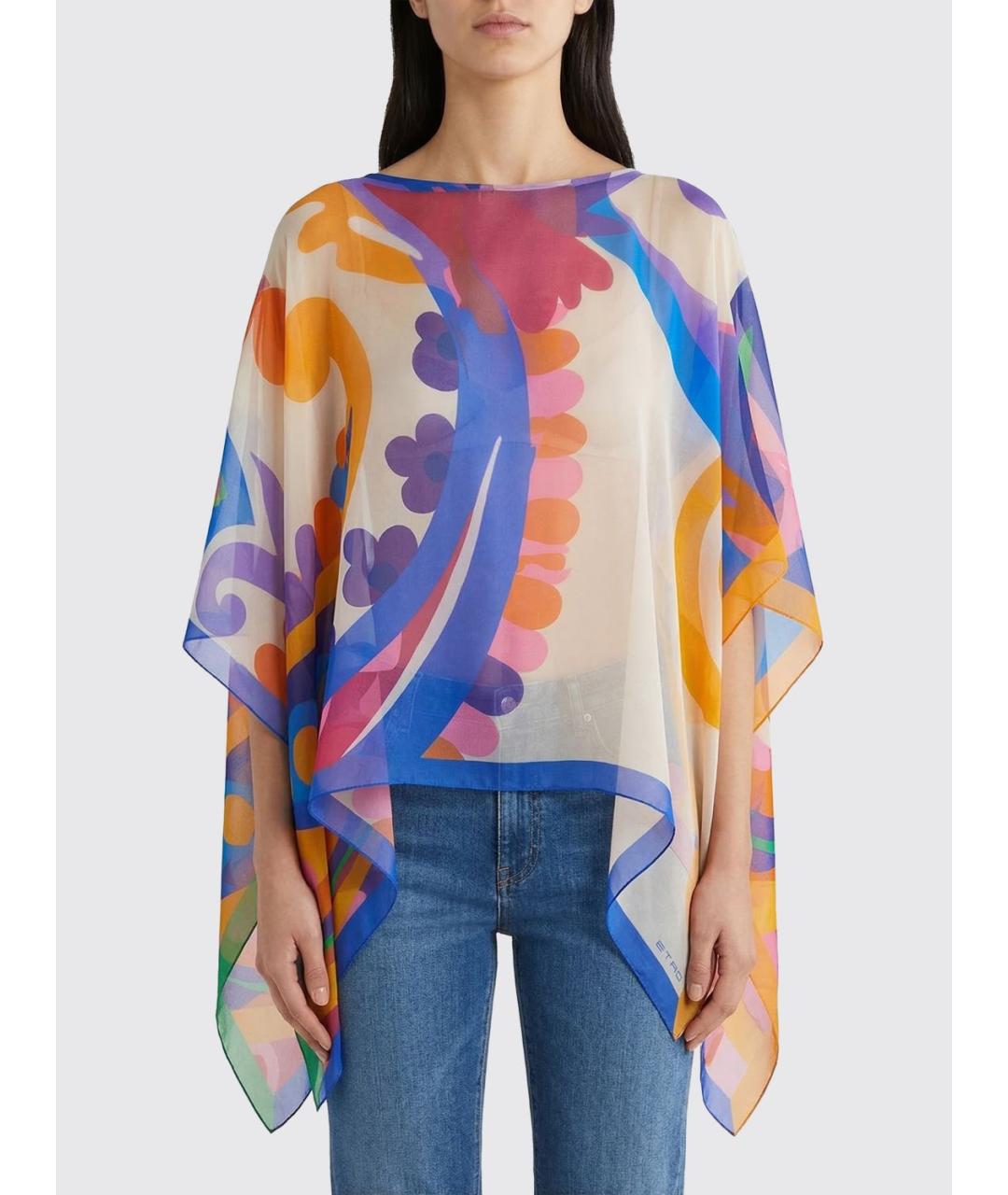 ETRO Мульти шелковая блузы, фото 2