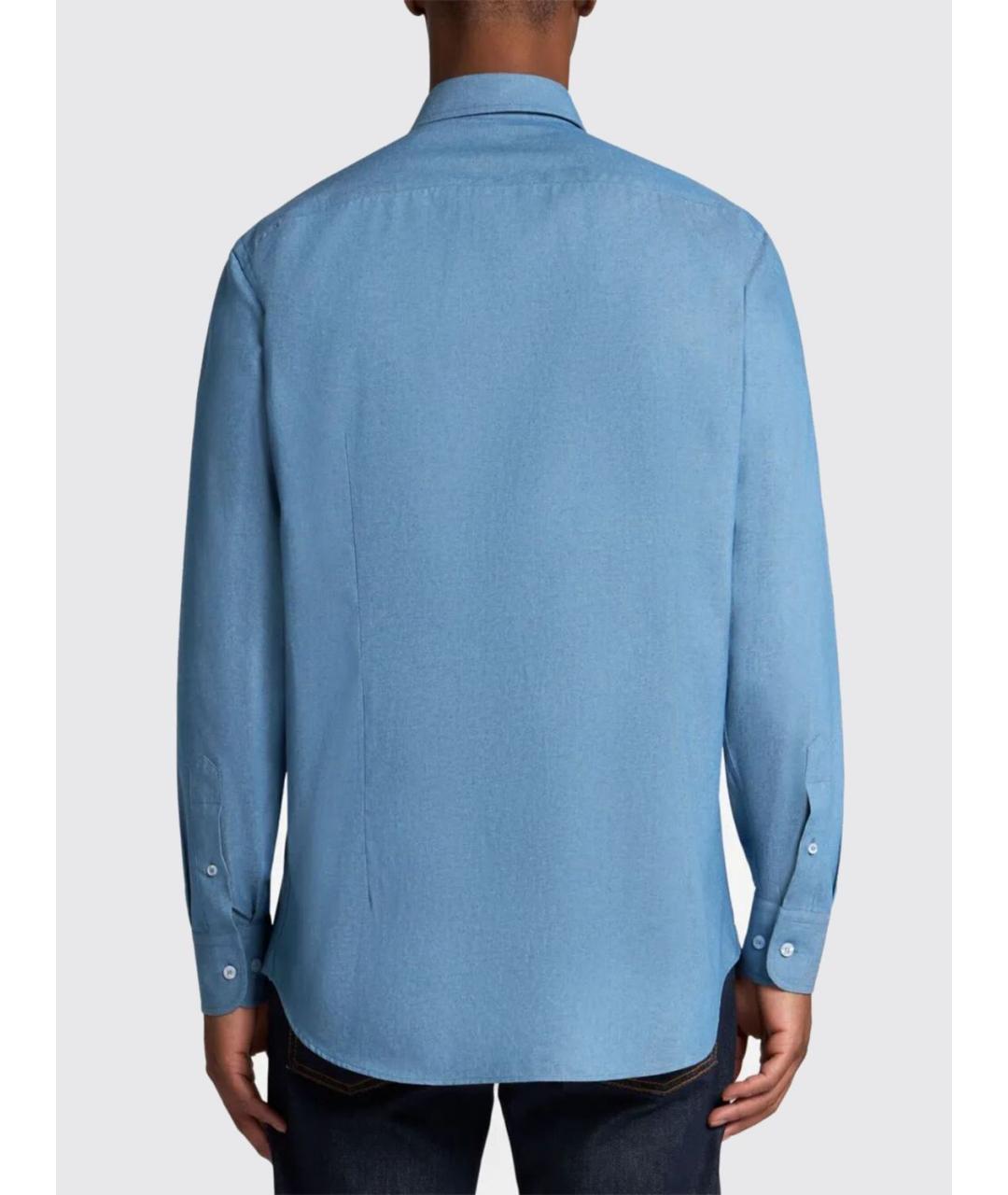 ETRO Синяя хлопковая кэжуал рубашка, фото 2