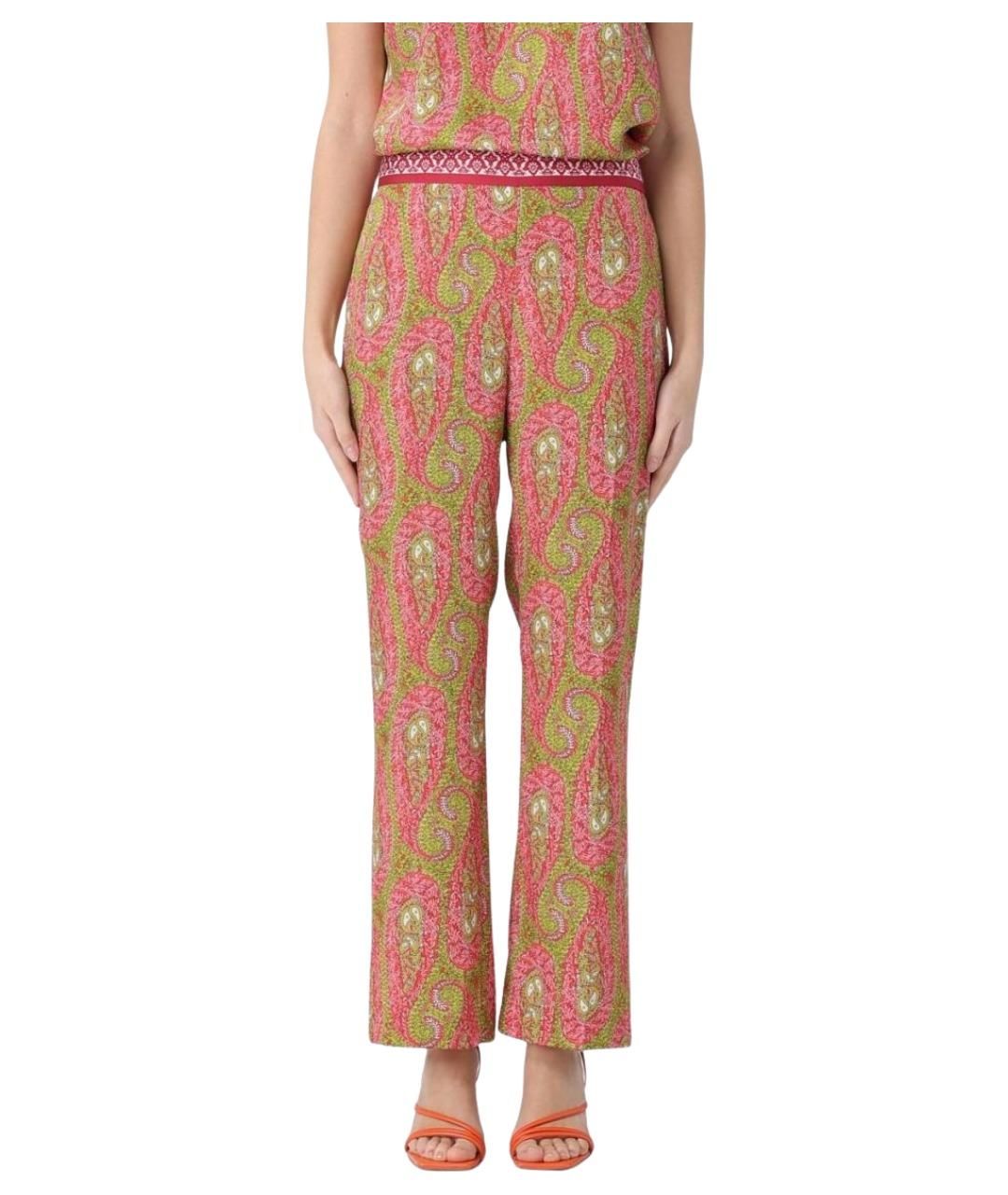 ETRO Мульти полиэстеровые прямые брюки, фото 1