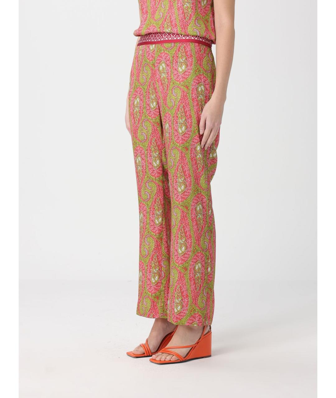 ETRO Мульти полиэстеровые прямые брюки, фото 4