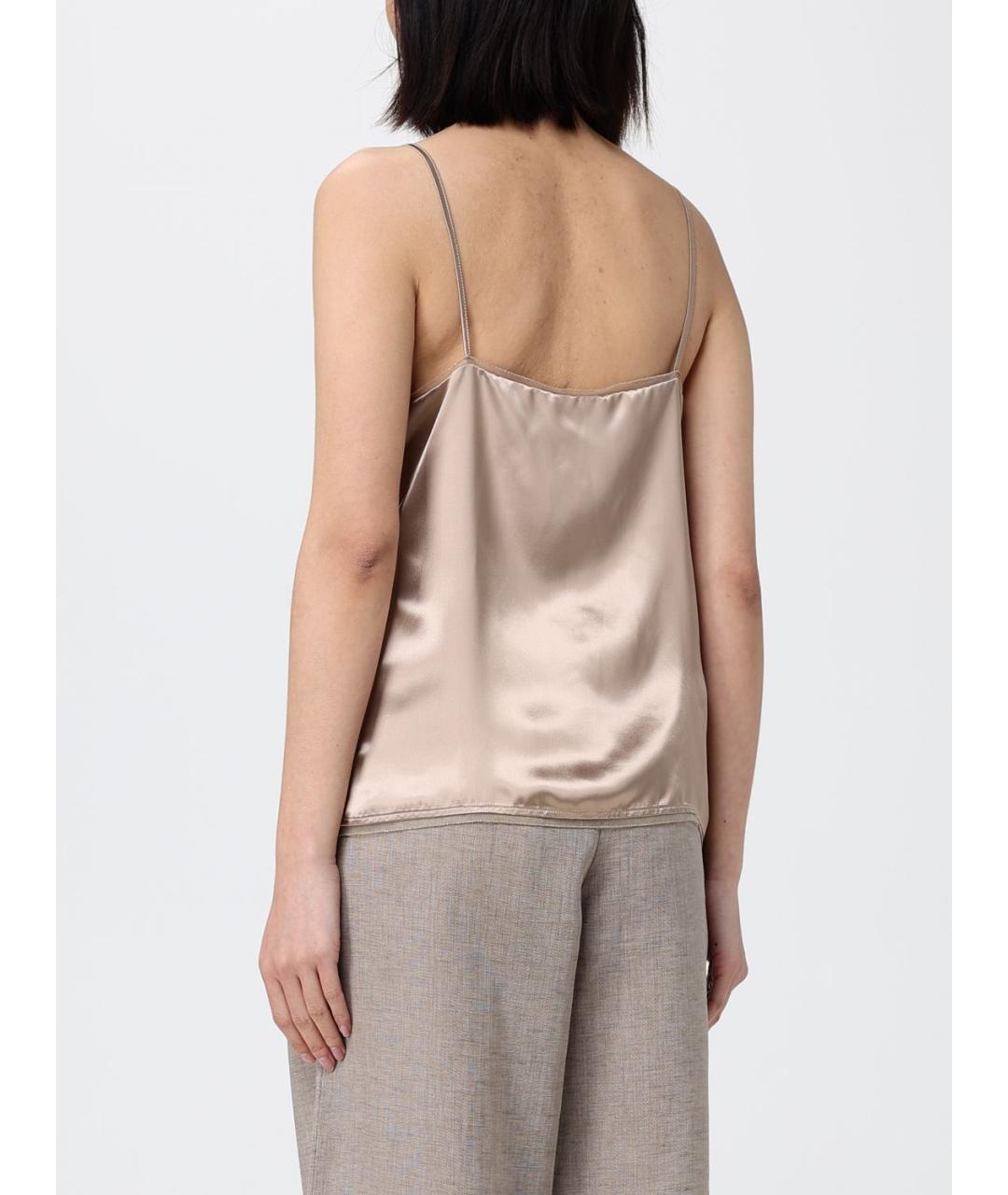 FABIANA FILIPPI Бежевая вискозная майка, фото 2