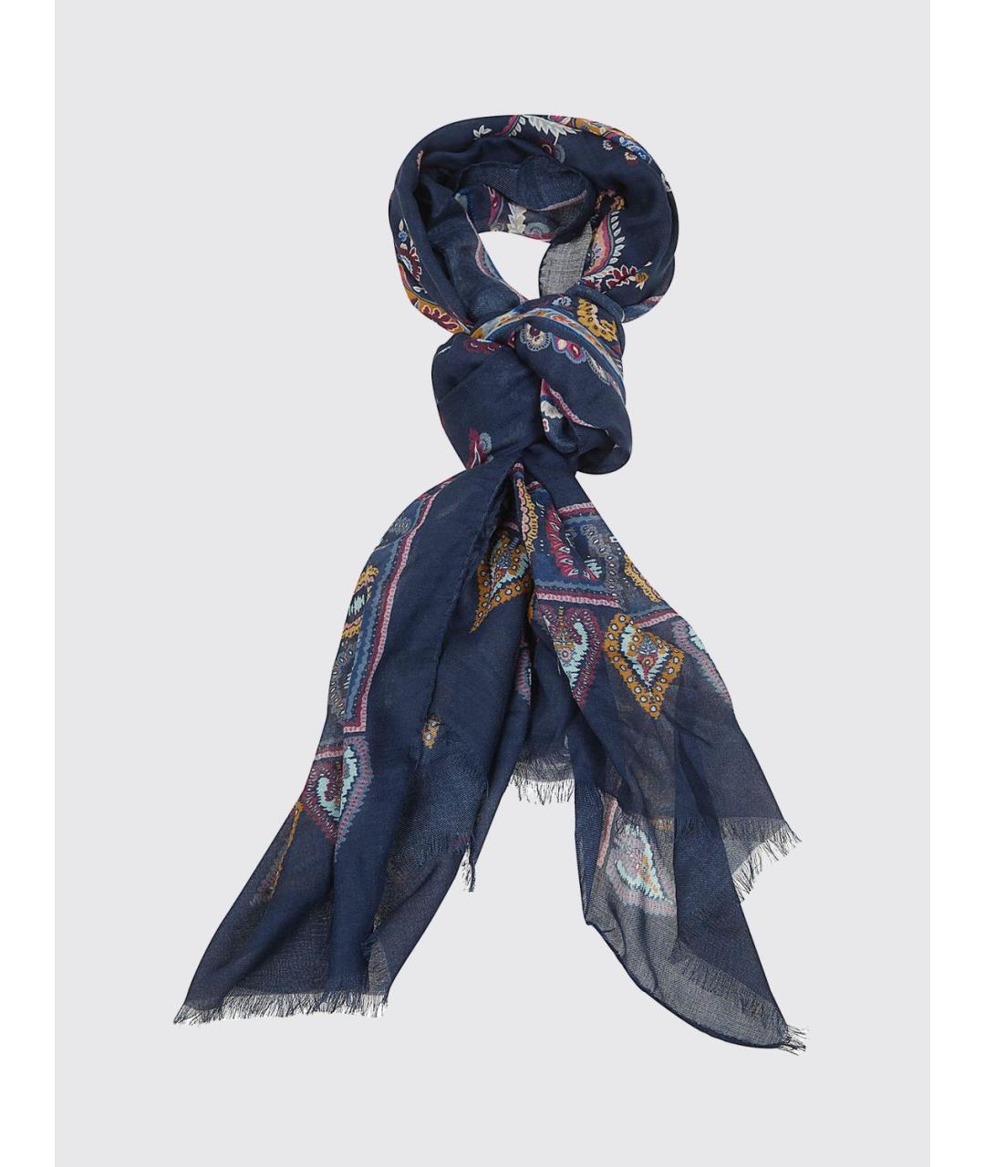 ETRO Синий кашемировый шарф, фото 2
