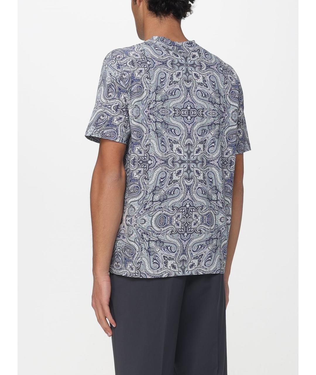 ETRO Синяя хлопковая футболка, фото 3