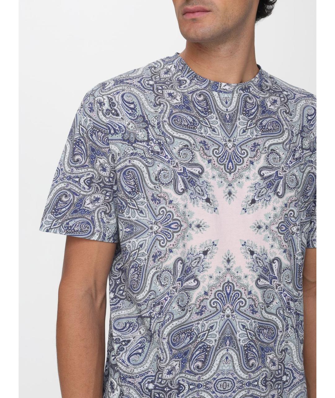 ETRO Синяя хлопковая футболка, фото 5