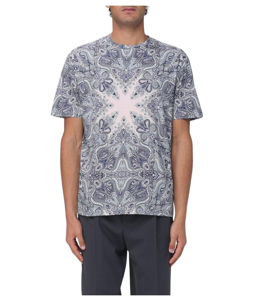 ETRO Синяя хлопковая футболка, фото 1