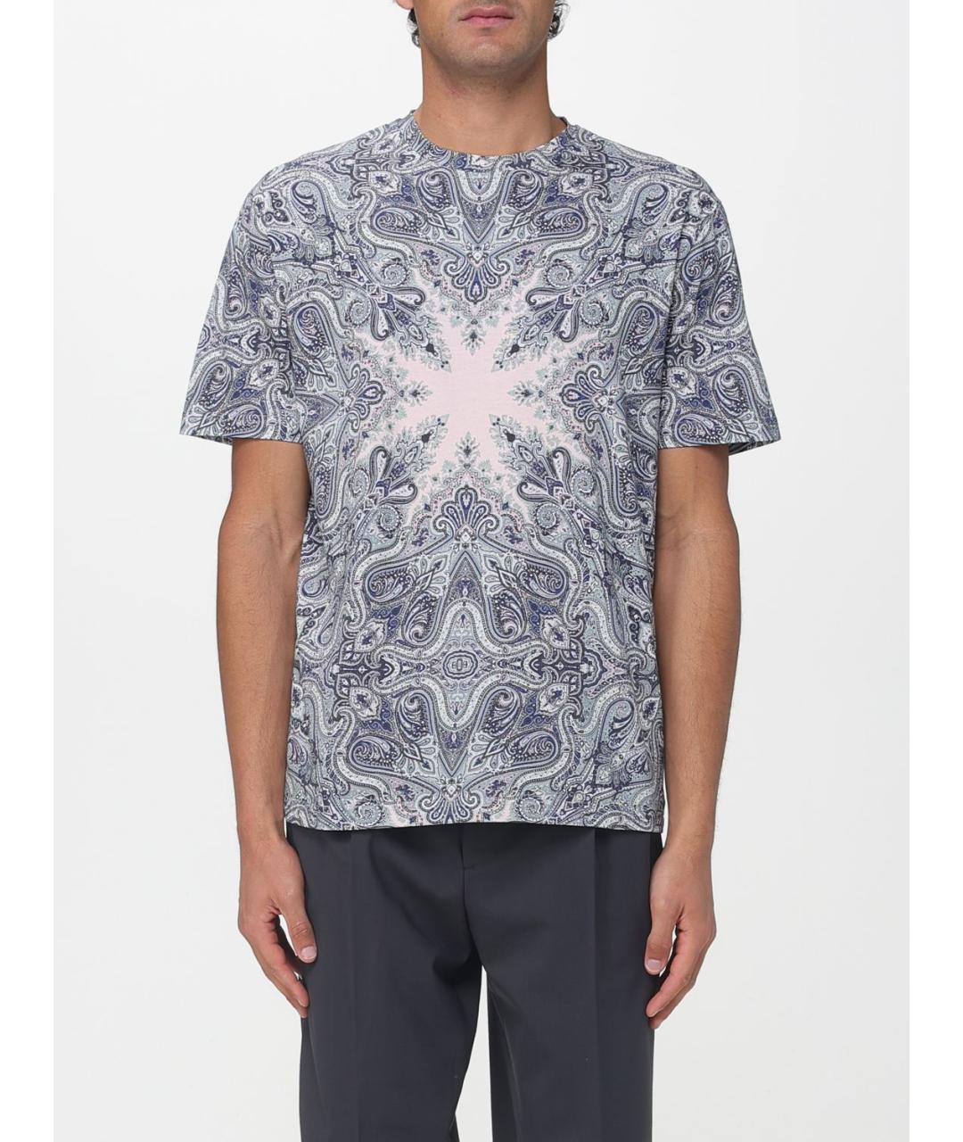 ETRO Синяя хлопковая футболка, фото 6