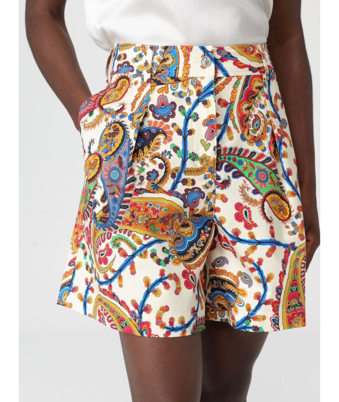 ETRO Мульти хлопко-эластановые шорты, фото 4