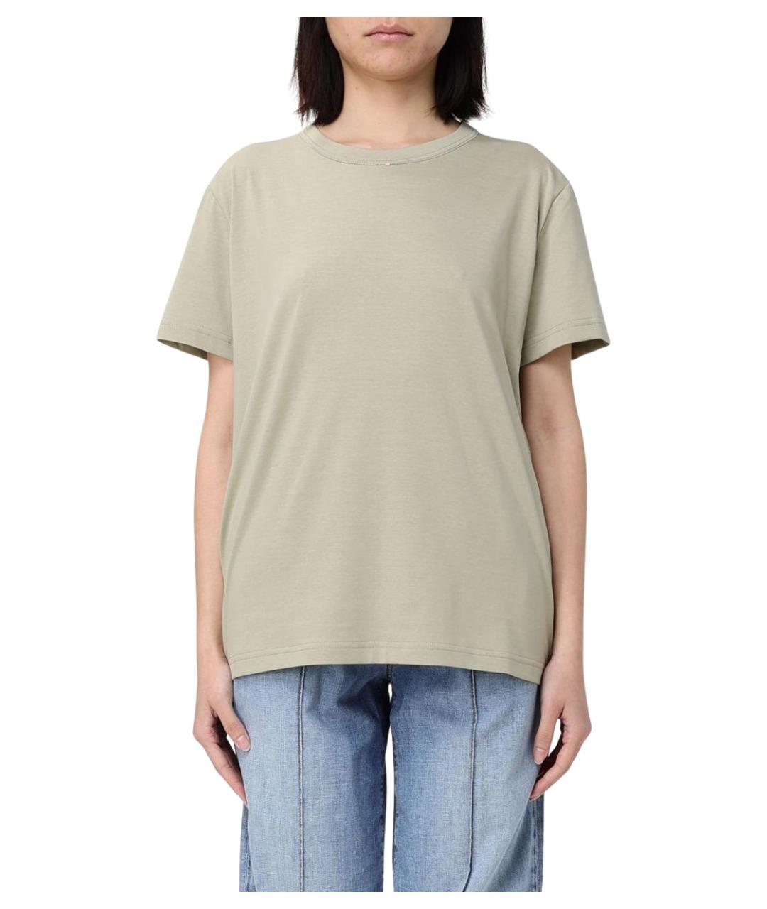 FABIANA FILIPPI Зеленая хлопковая футболка, фото 1