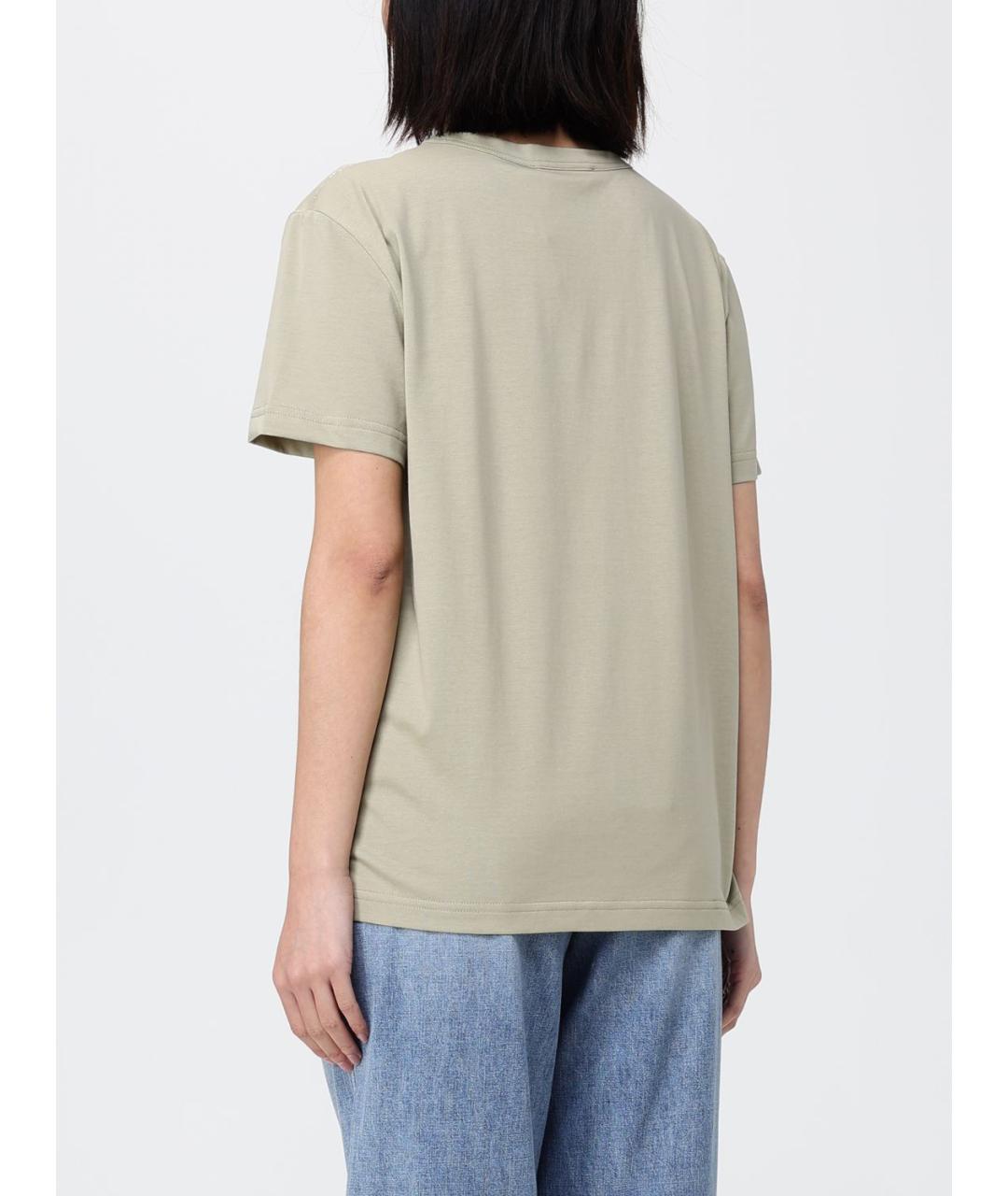 FABIANA FILIPPI Зеленая хлопковая футболка, фото 2