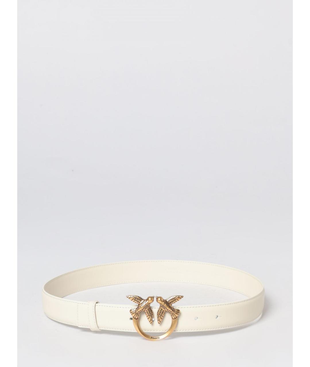PINKO Белый кожаный ремень, фото 4