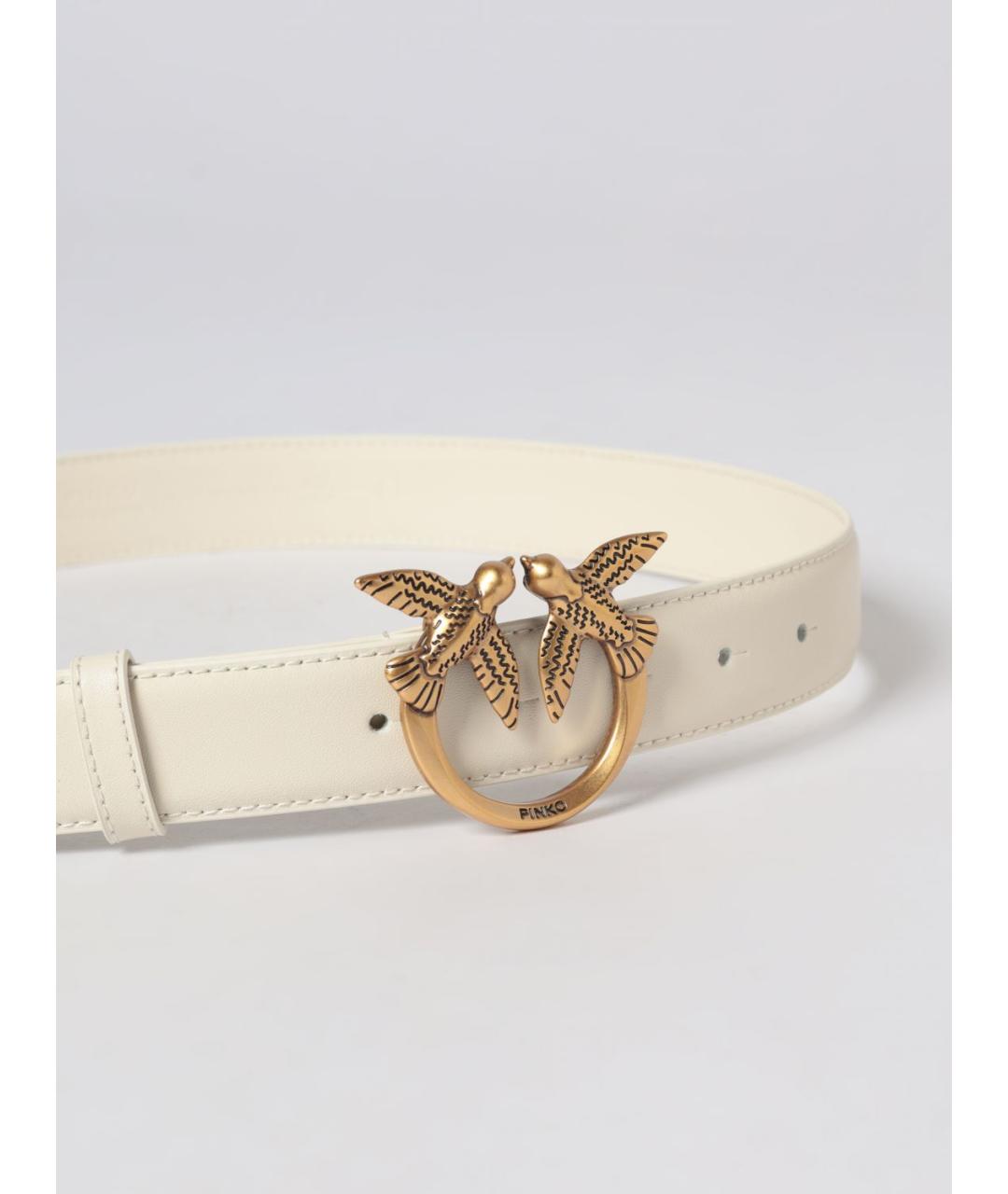 PINKO Белый кожаный ремень, фото 2