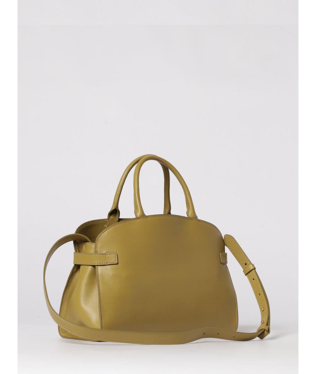 COCCINELLE Зеленая кожаная сумка тоут, фото 2