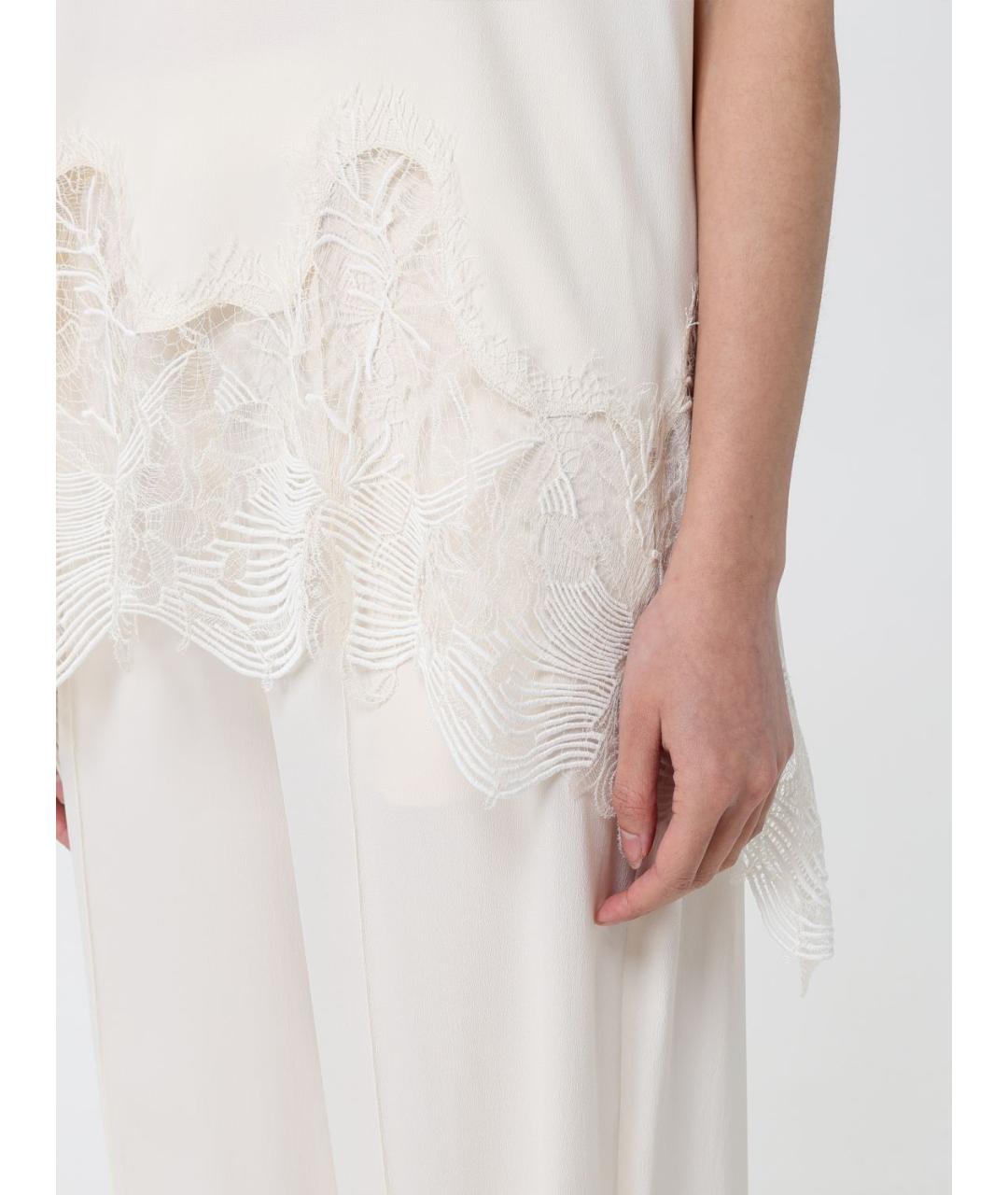 FABIANA FILIPPI Белая шелковая футболка, фото 3