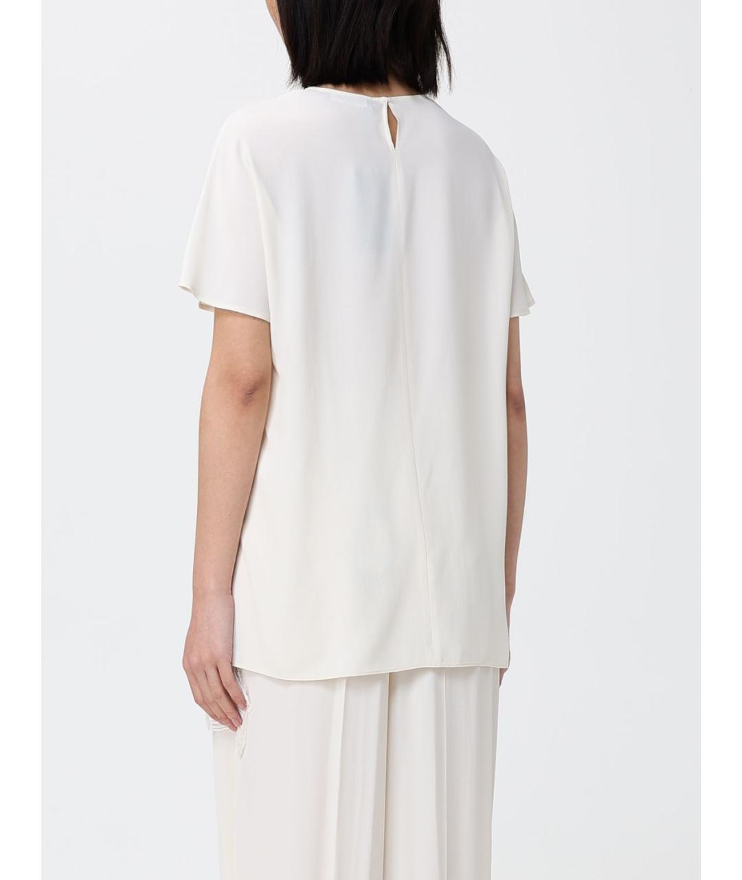 FABIANA FILIPPI Белая шелковая футболка, фото 2