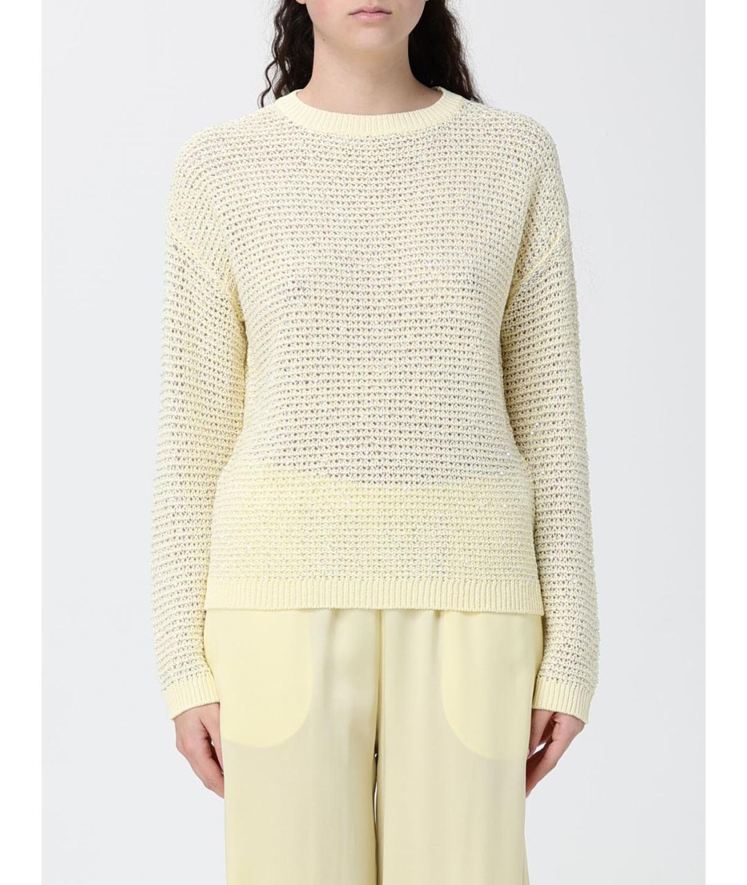 FABIANA FILIPPI Горчичный полиэстеровый джемпер / свитер, фото 4