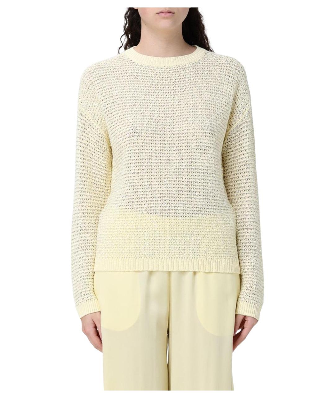 FABIANA FILIPPI Горчичный полиэстеровый джемпер / свитер, фото 1