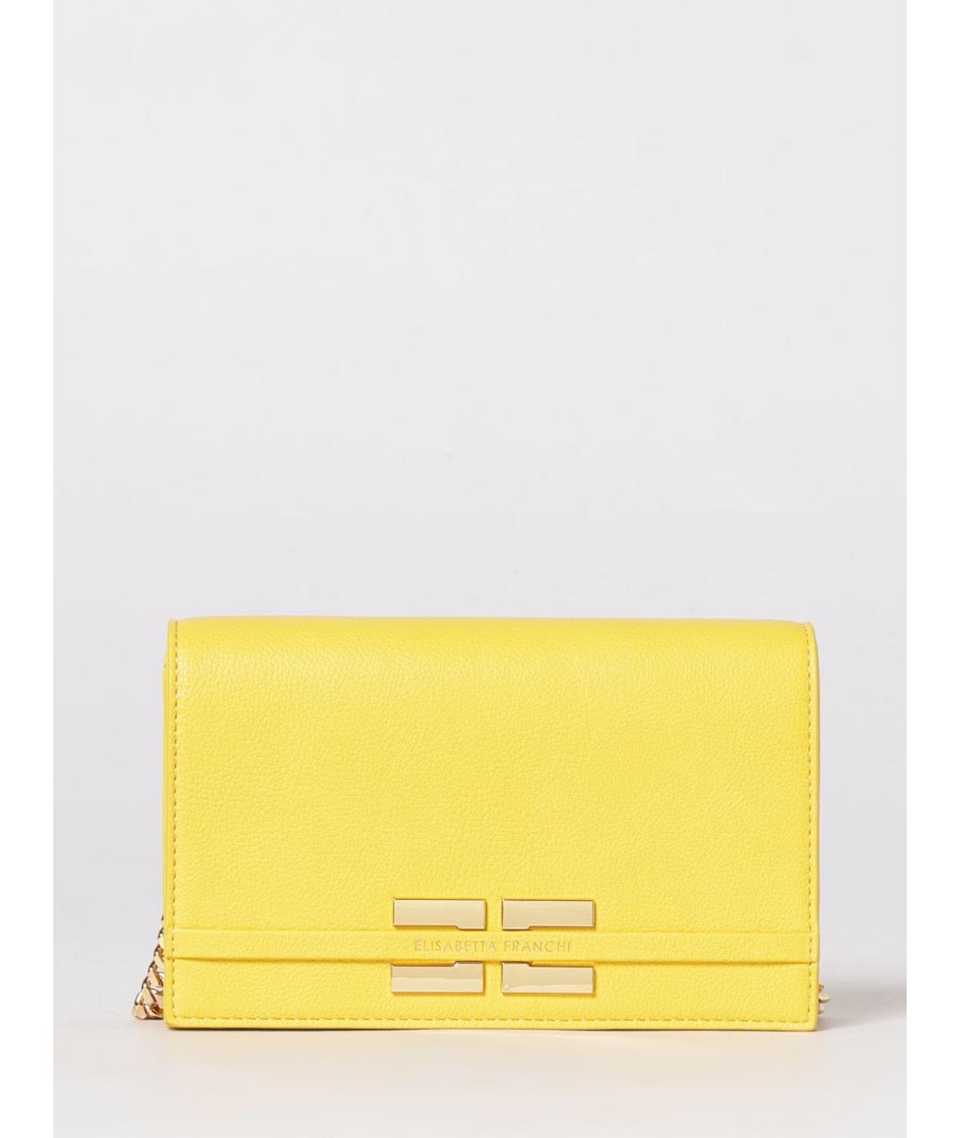 ELISABETTA FRANCHI Желтая сумка через плечо, фото 4