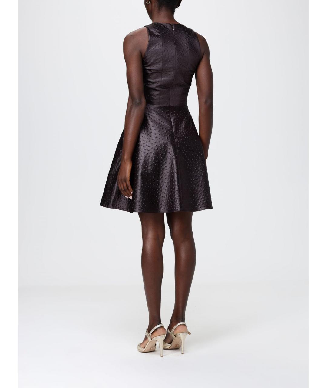 ELISABETTA FRANCHI Коричневое полиэстеровое коктейльное платье, фото 2