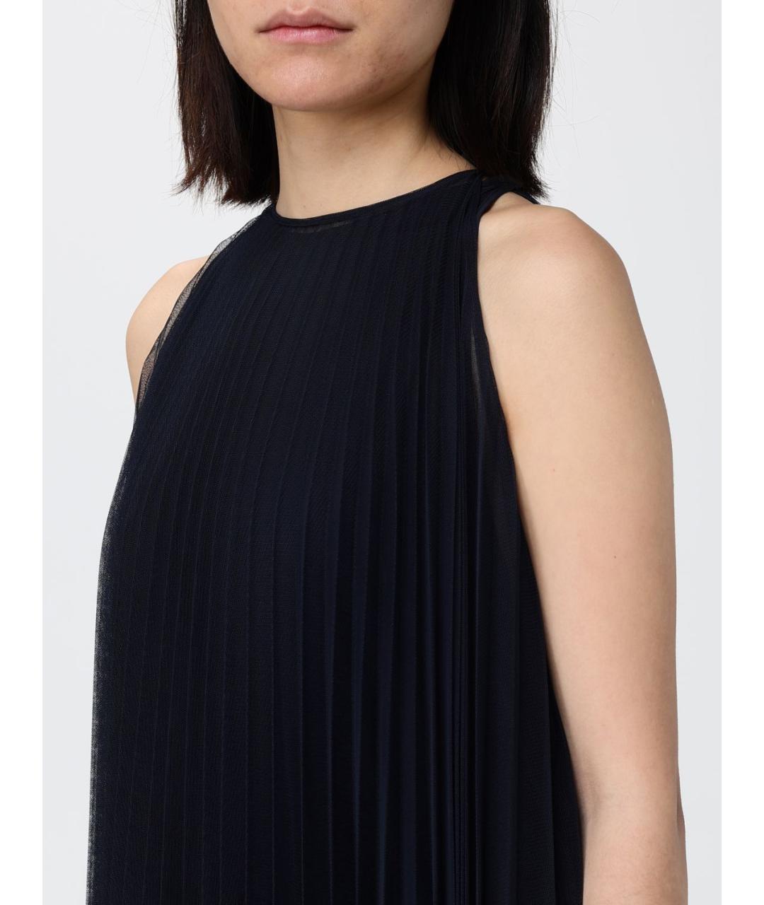 FABIANA FILIPPI Темно-синее полиэстеровое вечернее платье, фото 5