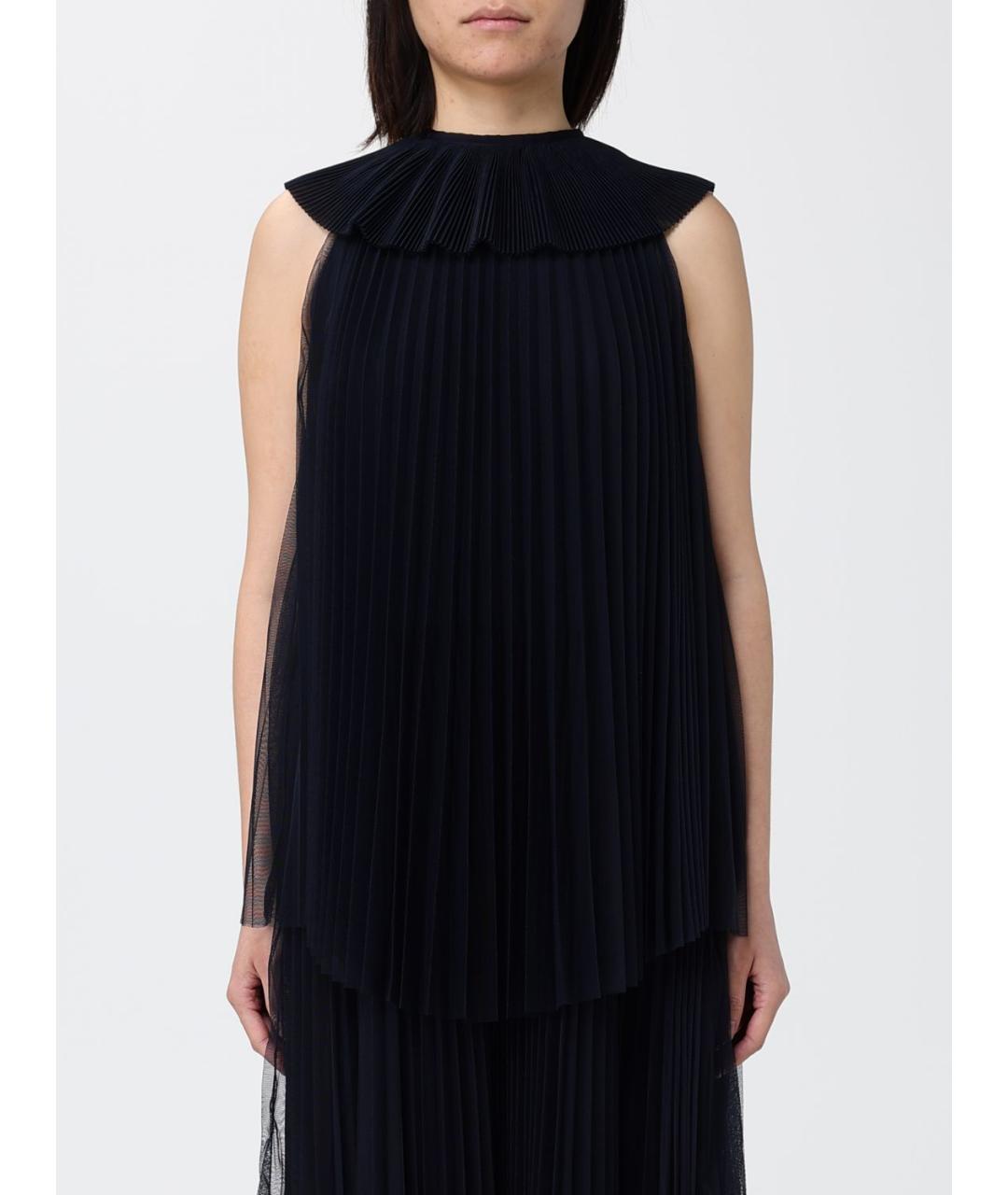 FABIANA FILIPPI Темно-синее полиэстеровое вечернее платье, фото 3