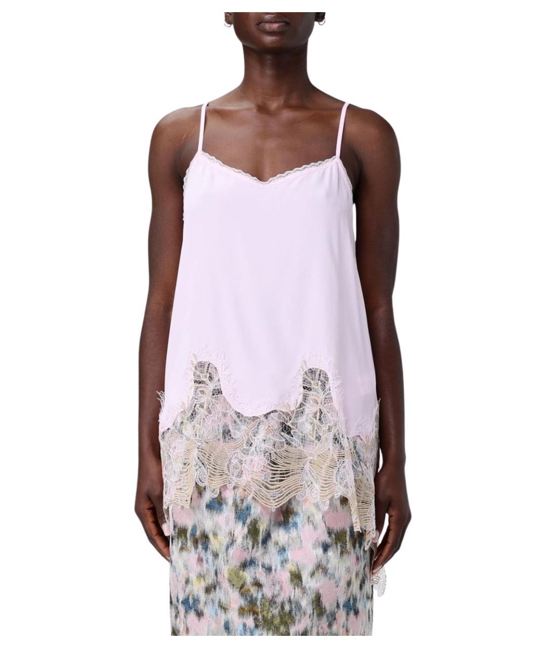 FABIANA FILIPPI Розовая ацетатная майка, фото 1
